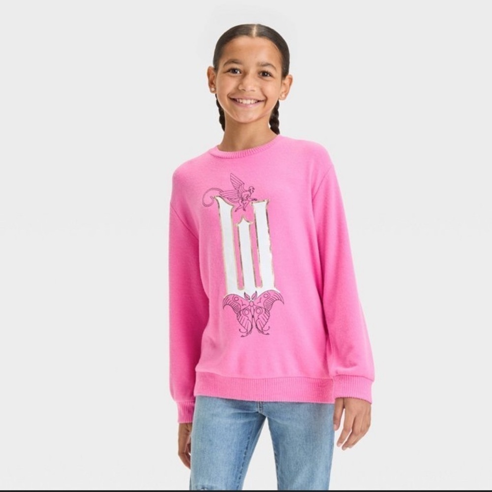 WICKED X GIRLS SOFT SWEATER - PINK SIZE XS (NEW WITH TAGS)